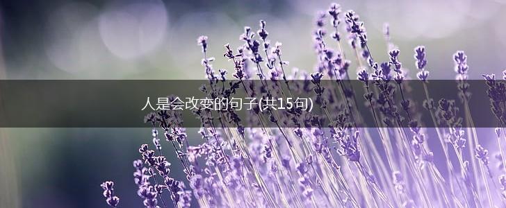 人是会改变的句子(共15句),第1张