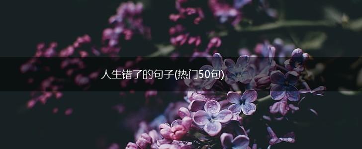 人生错了的句子(热门50句),第1张