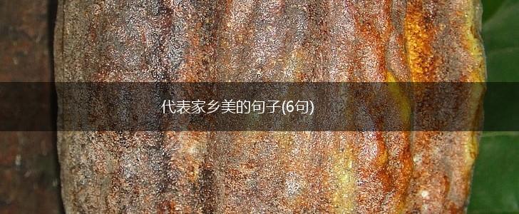 代表家乡美的句子(6句),第1张