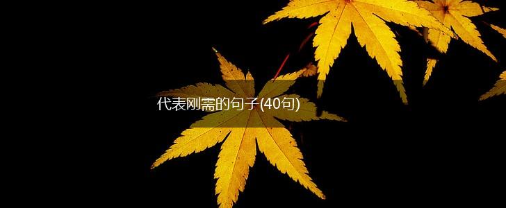 代表刚需的句子(40句),第1张
