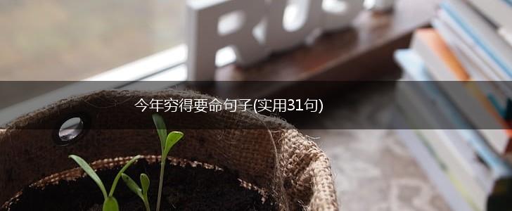 今年穷得要命句子(实用31句),第1张