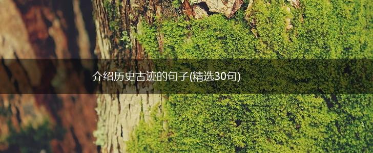 介绍历史古迹的句子(精选30句),第1张
