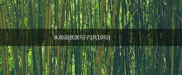从前说优美句子(共10句),第1张