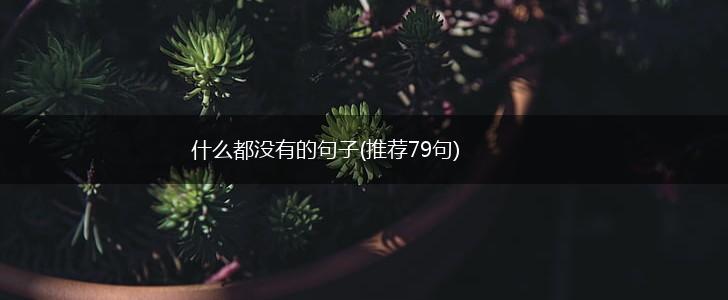 什么都没有的句子(推荐79句),第1张