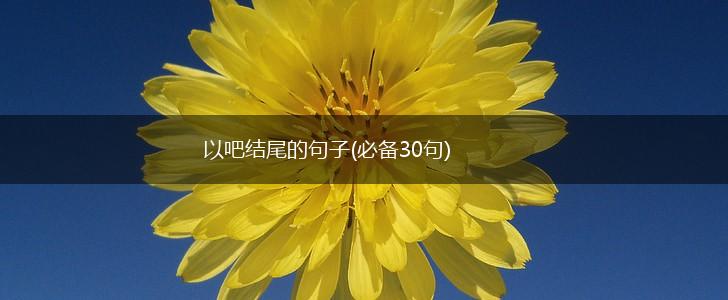 以吧结尾的句子(必备30句),第1张