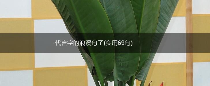 代言字的浪漫句子(实用69句),第1张